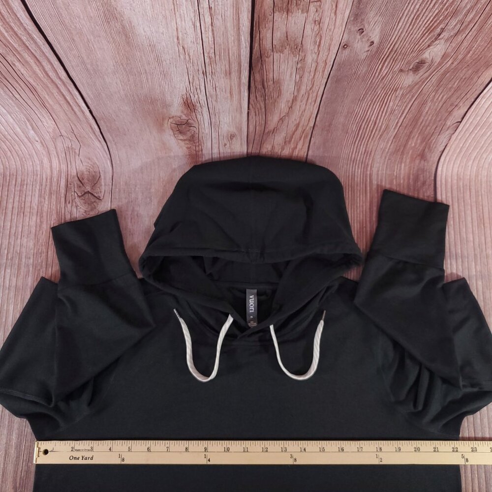 Vuori Black Hoodie with White Drawstrings - Picture 11 of 12